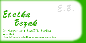 etelka bezak business card